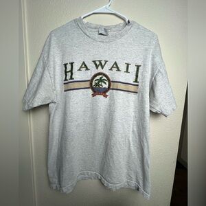 Vintage Single Stitch Hanes Hawaii Gray T-Shirt Size Large